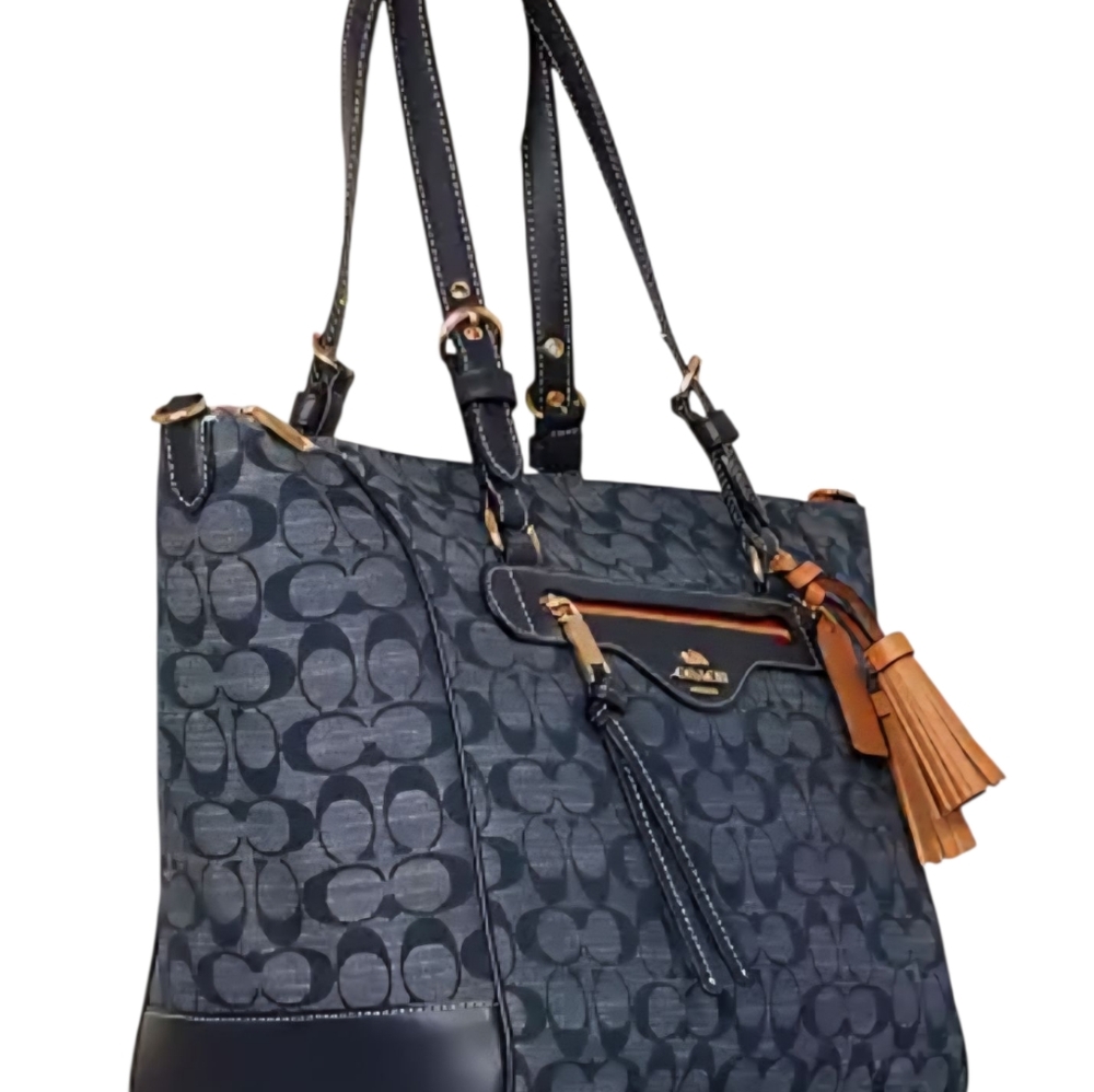 Coach Kleo Carryall Denim Tote - Picture 4 of 4